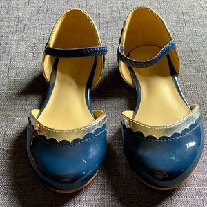 Janie and jack navy and silver scalloped flats